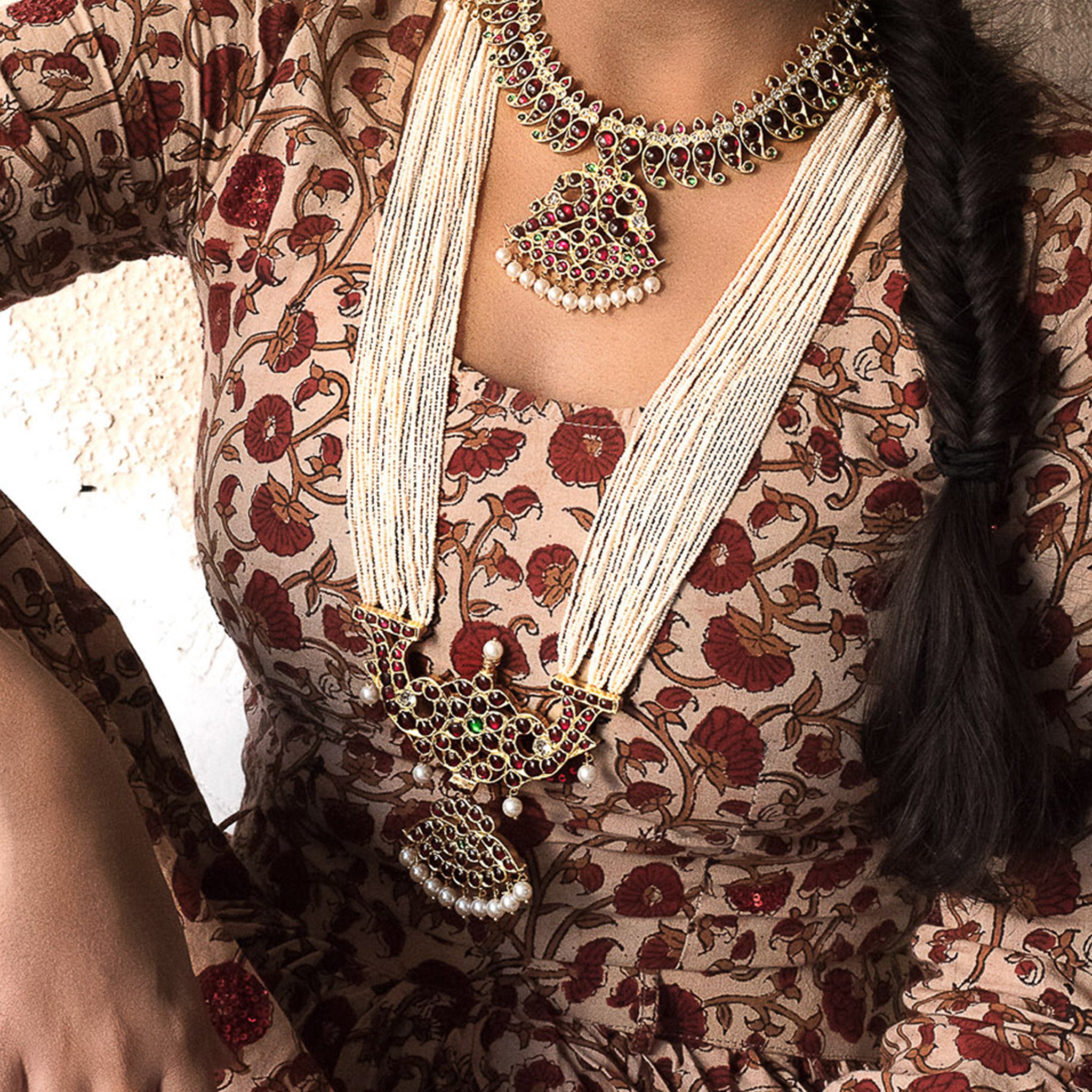 Customary Long Malai Necklace - Aaharya